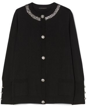Marina Rinaldi Embellished Cardigan - Black