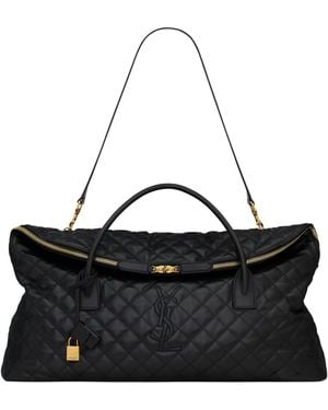 Saint Laurent Giant Quilted Leather Es Travel Bag - Black