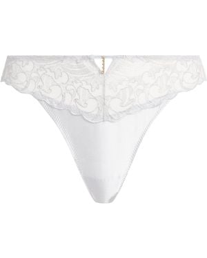 Aubade Lace-Trim Tanga Briefs - White