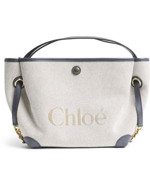 Chloé Small Canvas Clover Carry Top-Handle Bag - Metallic