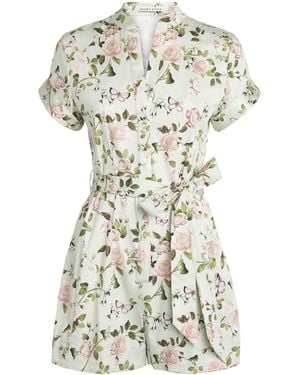 Alice + Olivia Floral Lucy Playsuit - White