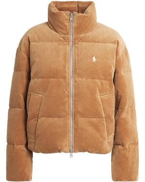 Polo Ralph Lauren Corduroy Down-Filled Puffer Jacket - Brown