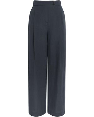 Eleventy Linen Tailored Trousers - Blue