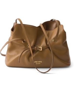 Prada Small Nappa Leather Dada Shoulder Bag - Brown