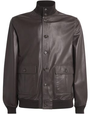 Valstar Leather Ino Bomber Jacket - Grey