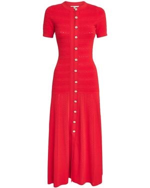 Sandro Knitted Midi Dress - Red