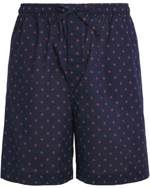 Derek Rose Printed Nelson Lounge Shorts - Blue