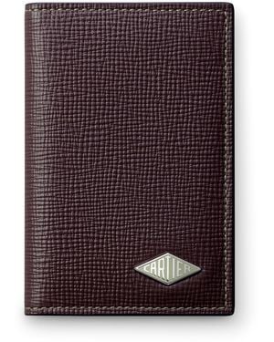 Cartier Leather Losange Card Holder - Purple