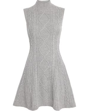 STAUD Wool-Blend Charade Mini Dress - Grey