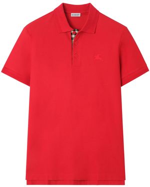 Burberry Ekd Embroidered Short Sleeved Polo Shirt