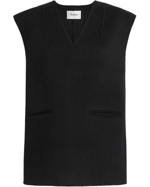 Stylein Wool-Blend Tatum Vest - Black