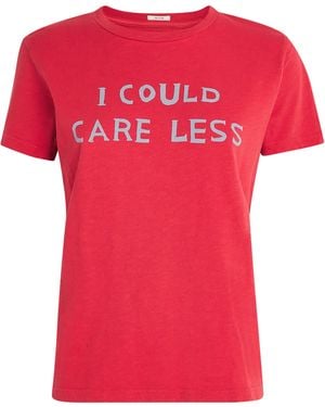 Mother The Sinful I Could Care Less T-Shirt - Red