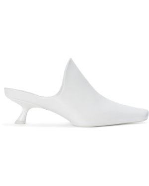 Loewe Lambskin Emily Heeled Mules 45 - White