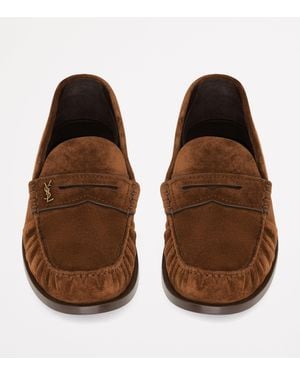 スニーカー Saint Laurent Fluo Orange Suede Ashe Loafers Saint Laurent Fluo Suede Ashe Loafers in Orange for Men | Lyst