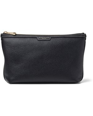 Aspinal of London Leather Hudson Toiletry Bag - Black