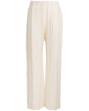 Cult Gaia Cotton-Blend Fringed Ary Pants - White
