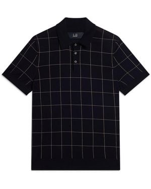 dunhill Cotton-Mulberry Silk Polo Shirt - Black