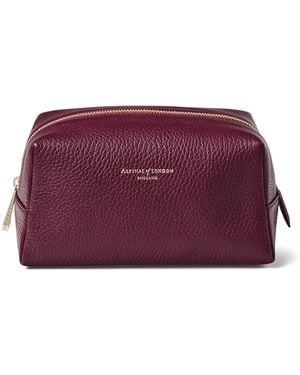 Aspinal of London Medium Leather London Cosmetic Case - Purple