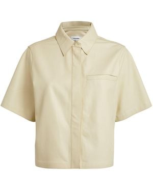 Yves Salomon Leather Shirt - Natural