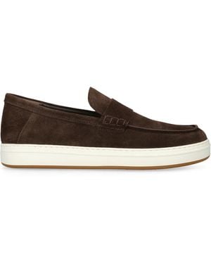 Hogan Suede H-Tv Loafers - Brown