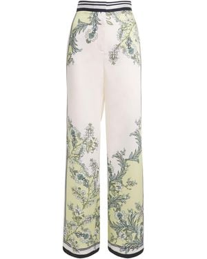 Veronica Beard Grigore Wide-Leg Trousers - White