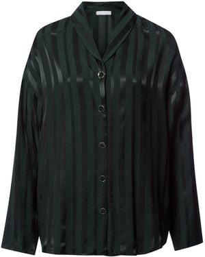 Hanro Stripe Indra Pyjama Shirt - Black