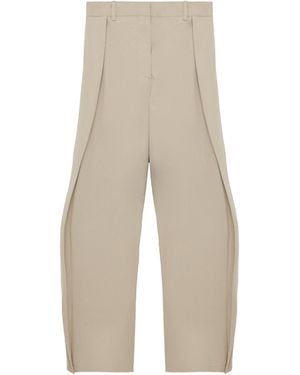Loewe Cotton-Silk Layered Trousers - Natural