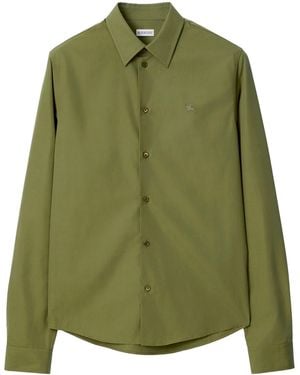 Burberry Cotton Poplin Ekd Shirt - Green