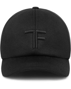 Tom Ford Suede Logo Baseball Cap - Black