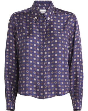 Claudie Pierlot Silk Printed Shirt - Blue