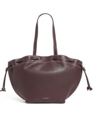 Claudie Pierlot Leather Drawstring Tote Bag - Purple