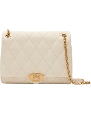 Burberry Medium Leather Strand Cross-Body Bag - Natural