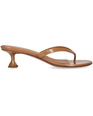 AMINA MUADDI Leather Juliette Sandals 45 - Brown