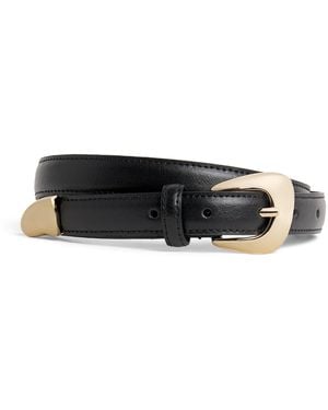 Claudie Pierlot Smooth Leather Belt - Black