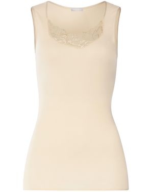 Hanro Cotton Belen Tank Top - Natural