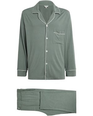 Eberjey Modal William Long Pajama Set - Green