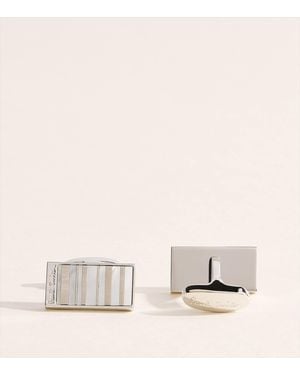 Paul Smith Mother-Of-Pearl Stripe Cufflinks - Natural