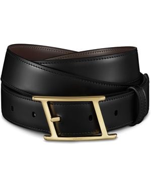 Cartier Leather Tank Asymétrique De Belt - Black