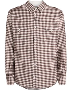 MM6 by Maison Margiela Gingham Flannel Shirt - Brown