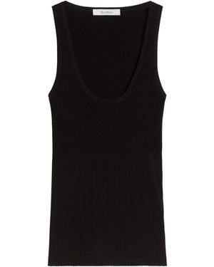 Max Mara Ribbed Tank Top - Black