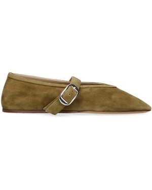 Le Monde Beryl Suede Stella Ballet Flats - Green