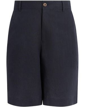 Paul Smith Linen Chino Shorts - Blue
