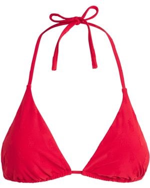 Polo Ralph Lauren Jacquard Bikini Top - Red