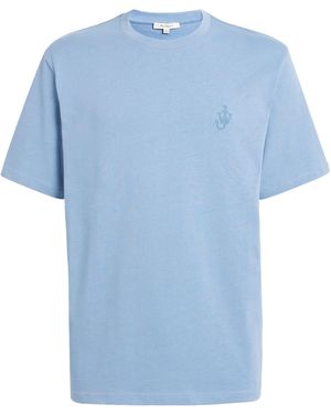 JW Anderson Cotton Logo T-Shirt - Blue