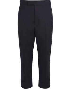 Thom Browne Wool Tailored Trousers - Blue
