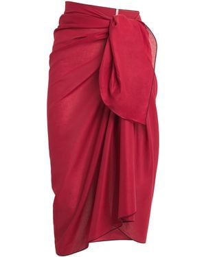 Eres Cotton Cabine Sarong - Red