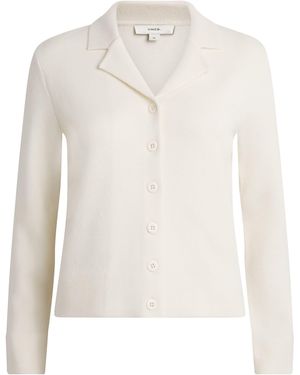 Vince Wool-Cotton Blend Cardigan - White