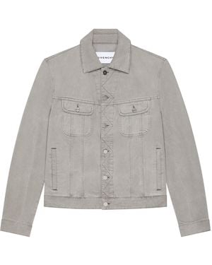 Givenchy Crease-Effect Denim Jacket - Grey