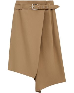 Loewe Asymmetric Wrap-Effect Midi Skirt - Natural