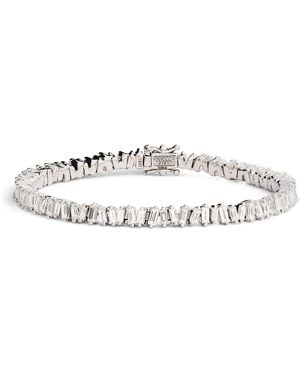 Suzanne Kalan And Diamond Classic Tennis Bracelet - White